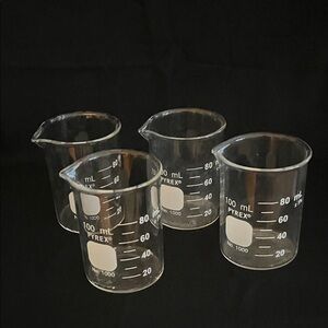 Clear Glass 100 ml Beaker Set